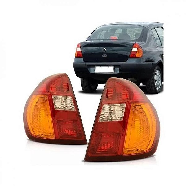 Lanterna clio renault de 1999 a 2004 traseira lado esquerdo âmbar sedã
