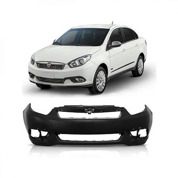 Para choque grand siena fiat de 2012 a 2022 dianteiro preto liso texturizado