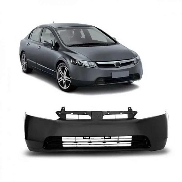 Para choque civic honda de 2007 a 2008 dianteiro sem furo para auxiliar sem ressalto para placa
