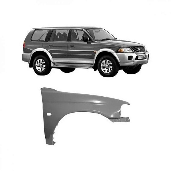 Para lama pajero sport mitsubishi de 2000 a 2004 lado direito sem furo