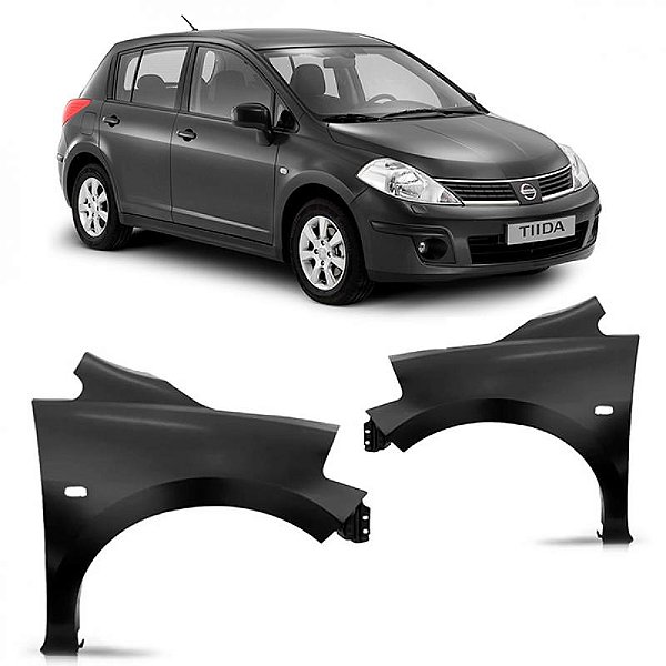 Para lama tiida nissan de 2007 a 2013 lado direito com furo