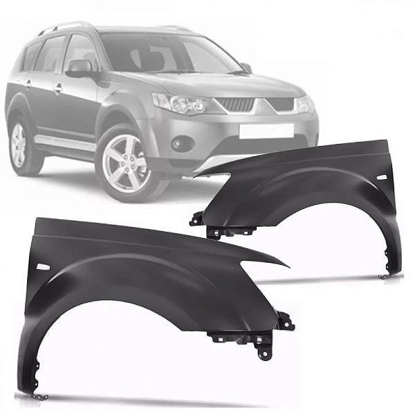 Paralama outlander mitsubishi de 2007 a 2009 lado direito com furo para pisca