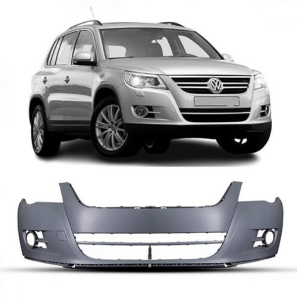 Para choque tiguan volkswagen de 2009 a 2011 dianteiro com acabamento em primer com furo e sem furo para esguicho