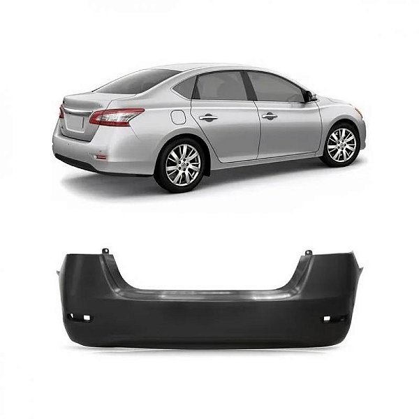 Para choque sentra nissan de 2014 a 2016 traseiro preto