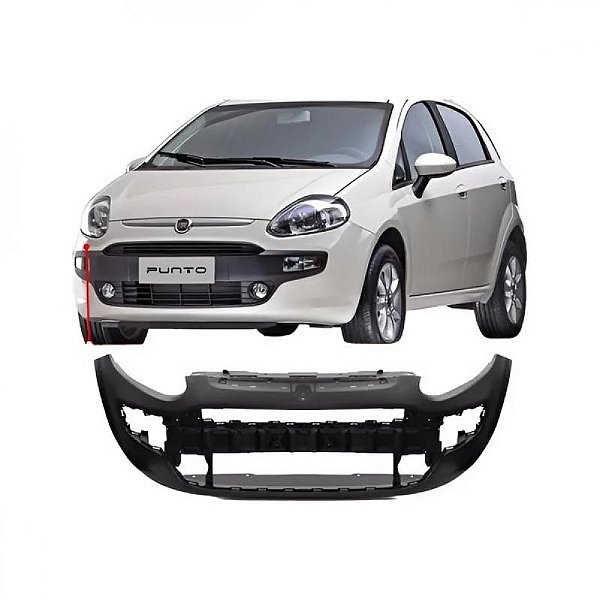 Para choque punto fiat de 2013 a 2017 dianteiro preto