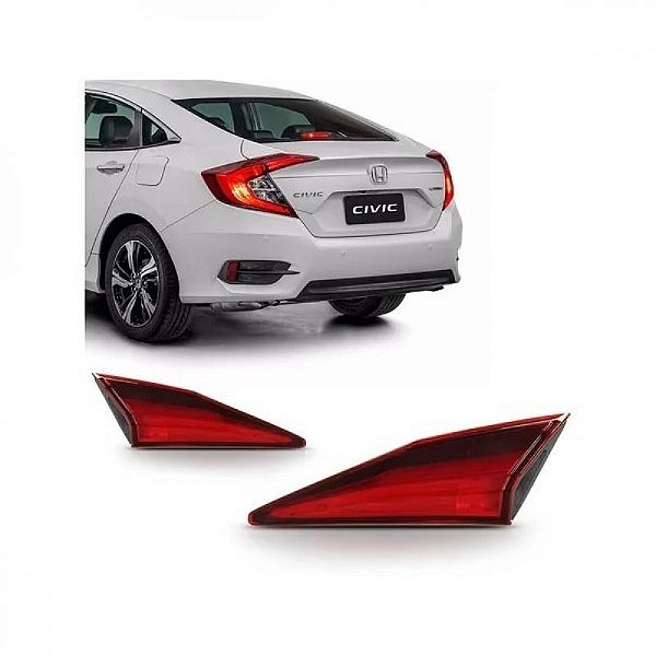 Lanterna traseira civic honda de 2017 a 2021 lado direito mala fumê com LED