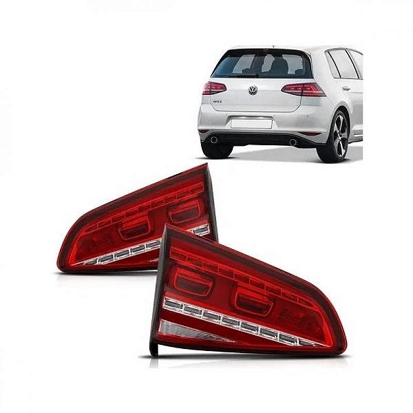 Lanterna golf volkswagen de 2014 a 2017 traseira lado direito no porta malas com LED