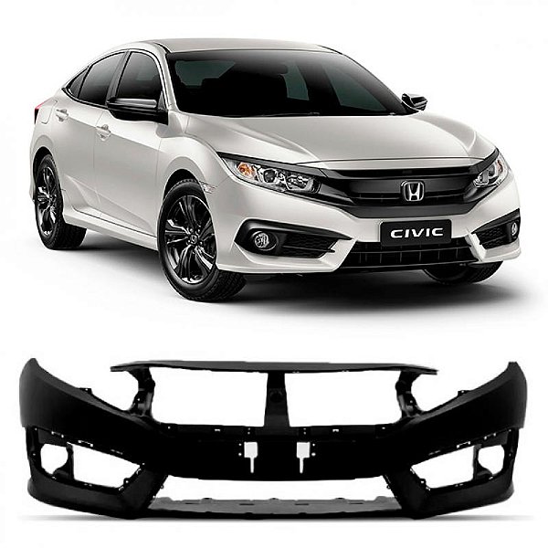 Para choque civic honda de 2017 a 2019 dianteiro preto