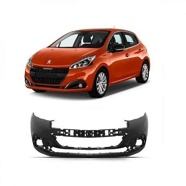 Para choque 208 peugeot de 2017 a 2020 dianteiro preto sem furo para sensor