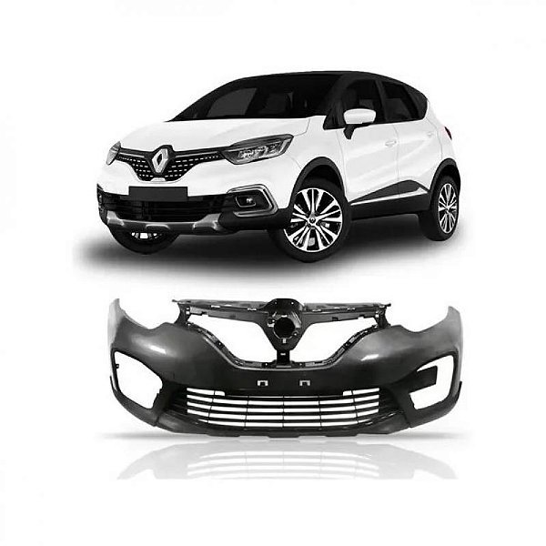 Para choque captur renault de 2017 a 2021 dianteiro preto liso e texturizado