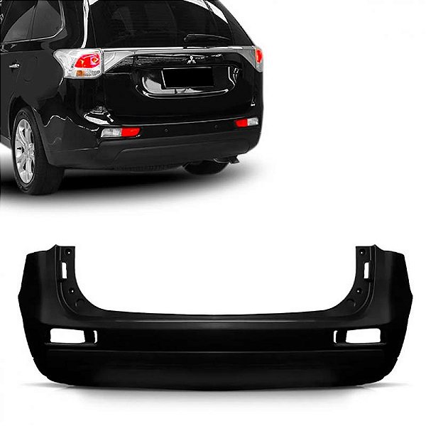 Para choque outlander mitsubishi de 2014 a 2015 traseiro preto