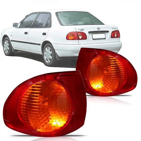 Lanterna corolla toyota de 1998 a 2002 traseira de canto lado esquerdo sedã europeu