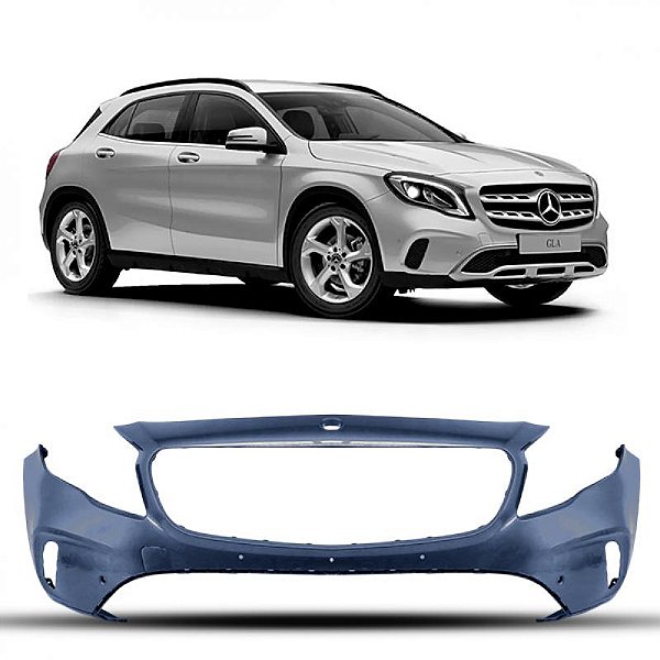 Para choque gla mercedes benz de 2018 a 2020 dianteiro com furo para sensor e com furo para esguicho