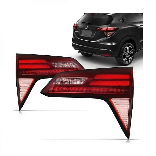 Lanterna hrv honda de 2016 a 2018 lado esquerdo traseira da mala borda fumê touring com LED