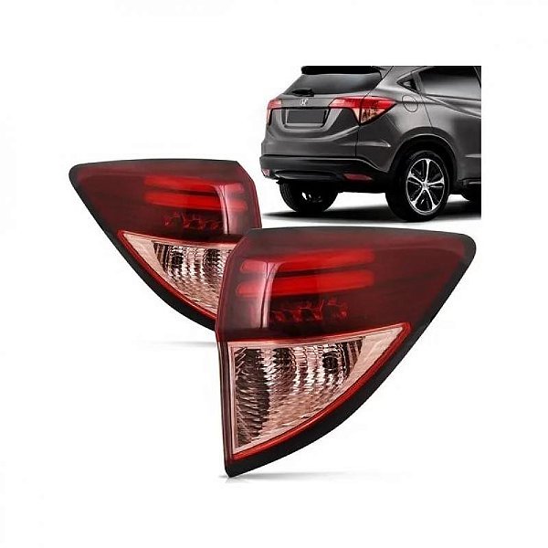 Lanterna hrv honda de 2016 a 2018 lado esquerdo traseira de canto borda fumê touring com LED