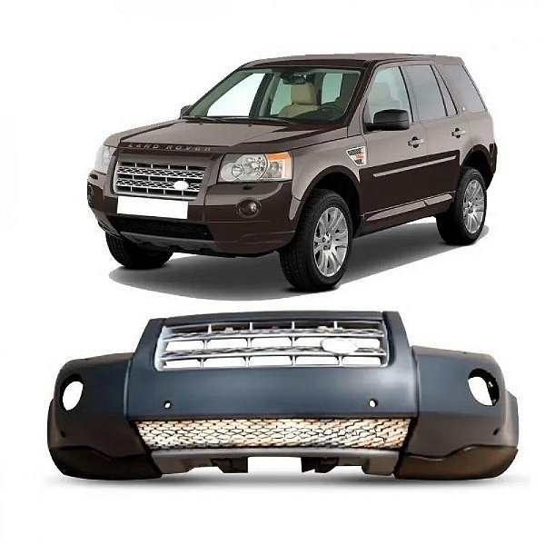 Para choque freelander 2 land rover de 2007 a 2010 dianteiro com furo para esguicho e com furo para sensor