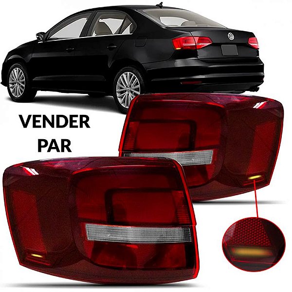 Lanterna jetta volkswagen de 2015 a 2016 traseira de canto lado esquerdo fumê sem LED