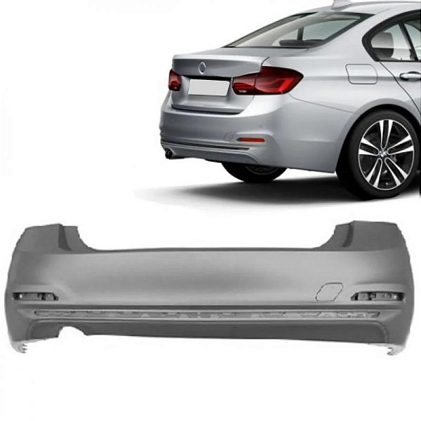 Para choque 320 bmw de 2016 a 2018 traseiro motor sport sem furo para sensor