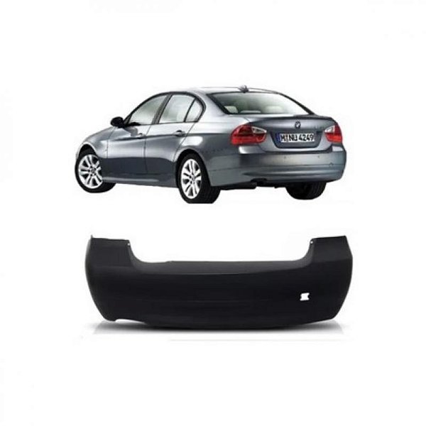 Para choque série 3 bmw de 2006 a 2008 traseiro sem furo para sensor