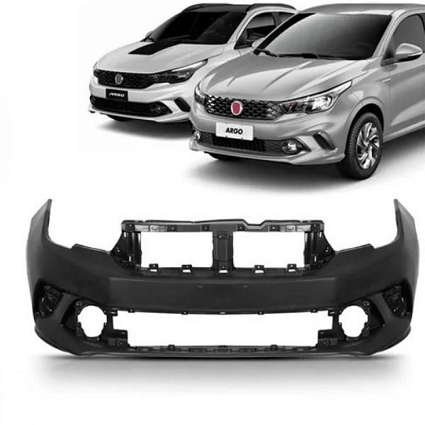 Para choque argo fiat de 2017 a 2022 dianteiro preto liso