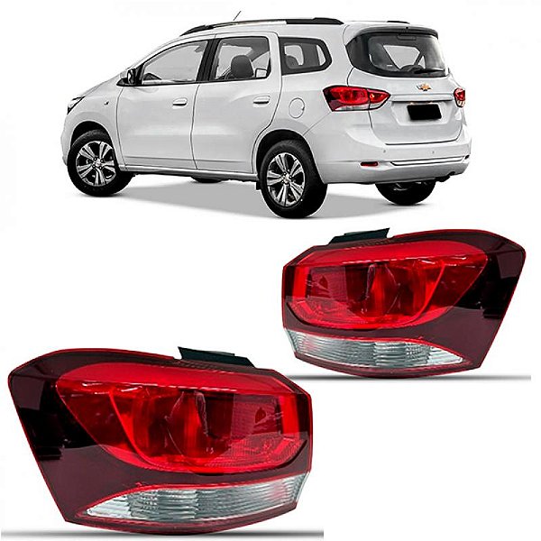 Lanterna spin chevrolet de 2019 a 2024 lado esquerdo traseiro de canto cristal com borda fumê e ré