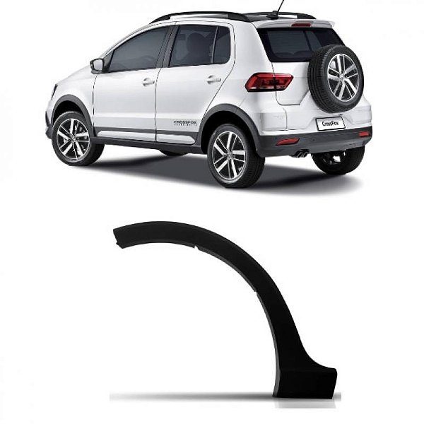 Moldura do vão de roda do paralama crossfox volkswagen de 2015 a 2018 lado esquerdo traseiro