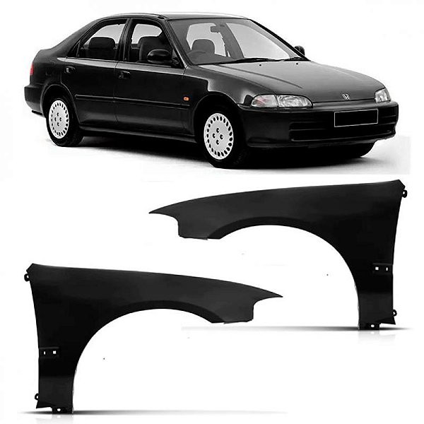 Para lama civic honda de 1992 a 1995 lado direito sedã