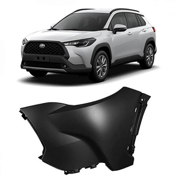 Para choque corolla cross toyota de 2021 a 2024 dianteiro lado esquerdo