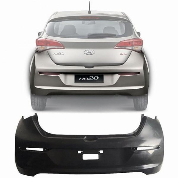Para choque hb20 hyundai de 2016 a 2019 traseiro hatch