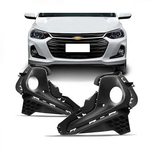Grade lateral do para choque onix chevrolet de 2020 a 2025 dianteiro lado direito com furo
