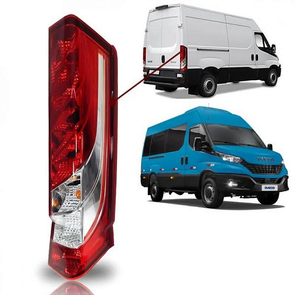 Lanterna daily iveco de 2020 a 2025 traseira lado esquerdo furgão