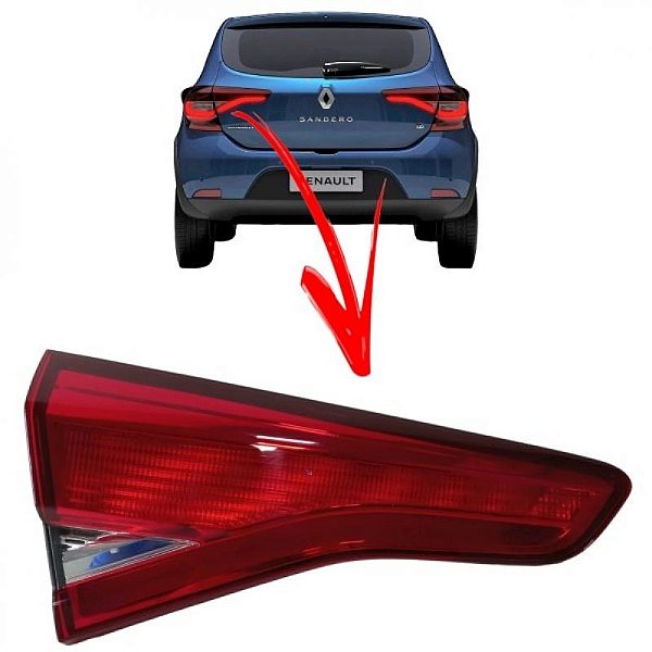 Lanterna sandero renault de 2020 a 2024 lado esquerdo traseira da mala com LED