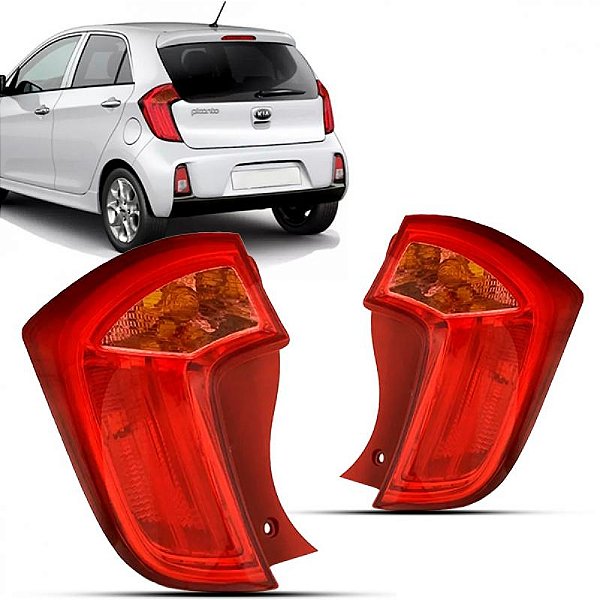 Lanterna picanto kia de 2012 a 2017 traseira lado esquerdo rosa de ré sem LED