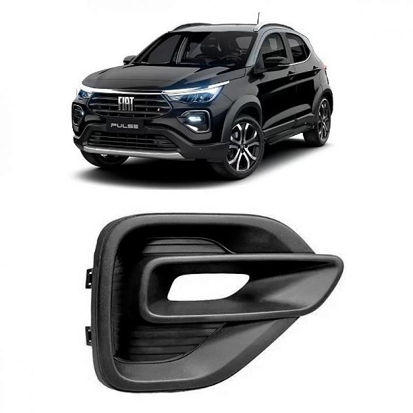 Grade lateral para para choque pulse fiat de 2022 a 2025 dianteira lado direito com furo