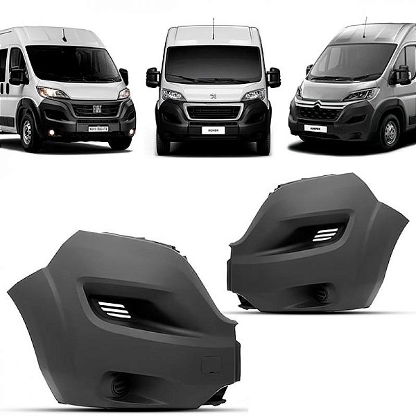 Para choque jumper citroën e boxer peugeot de 2018 a 2025 e ducato fiat de 2023 a 2025 dianteiro lado direito