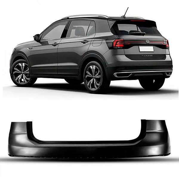 Para choque t cross volkswagen de 2019 a 2024 traseiro sem furo para sensor