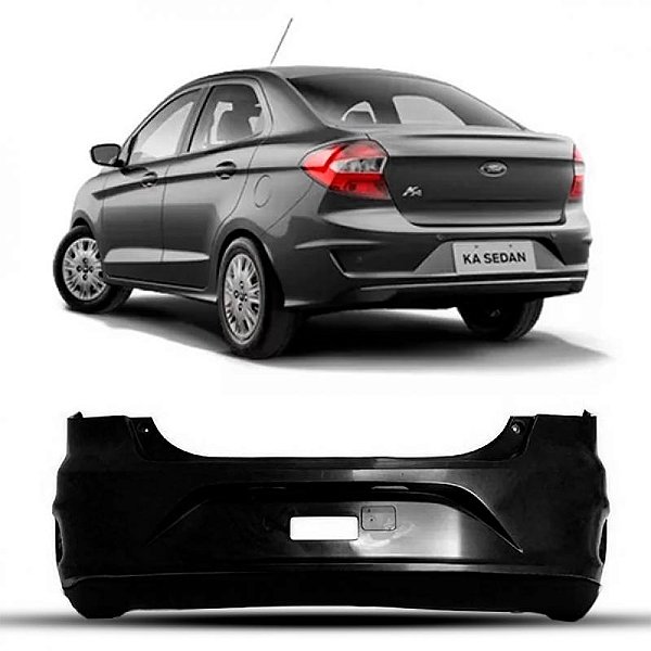 Para choque ka ford de 2019 a 2022 traseiro sedã com spoiler e com moldura