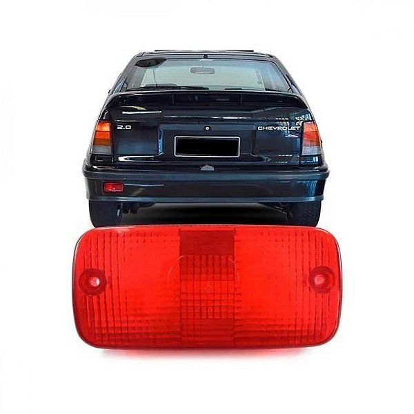 Lente de neblina kadett chevrolet de 1989 a 1998 com borda vermelha