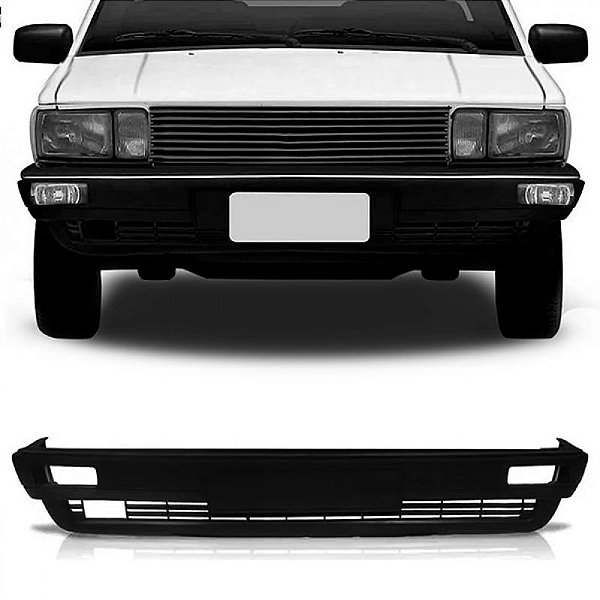 Para choque santana volkswagen de 1987 a 1990 dianteiro preto com furo versão gls
