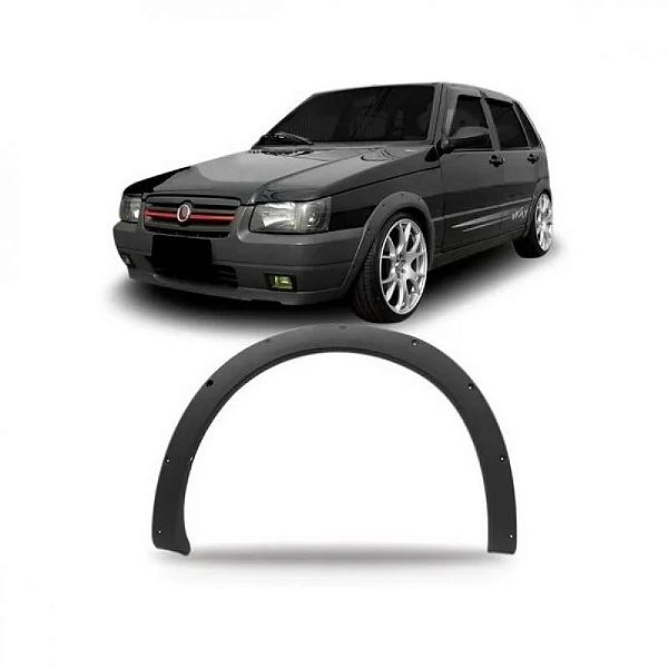 Moldura do paralama do vão da roda uno fiat de 2004 a 2013 dianteira lado direito preto versão way