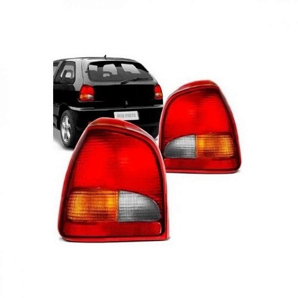 Lanterna gol volkswagen de 1995 a 1999 traseira lado esquerdo tricolor