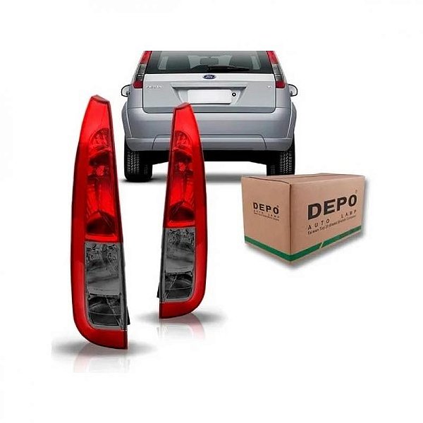 Lanterna fiesta ford de 2008 a 2014 traseira lado direito fumê hatch rocam