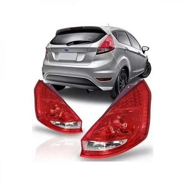 Lanterna fiesta ford de 2011 a 2013 traseira lado esquerdo lisa hatch mexicano
