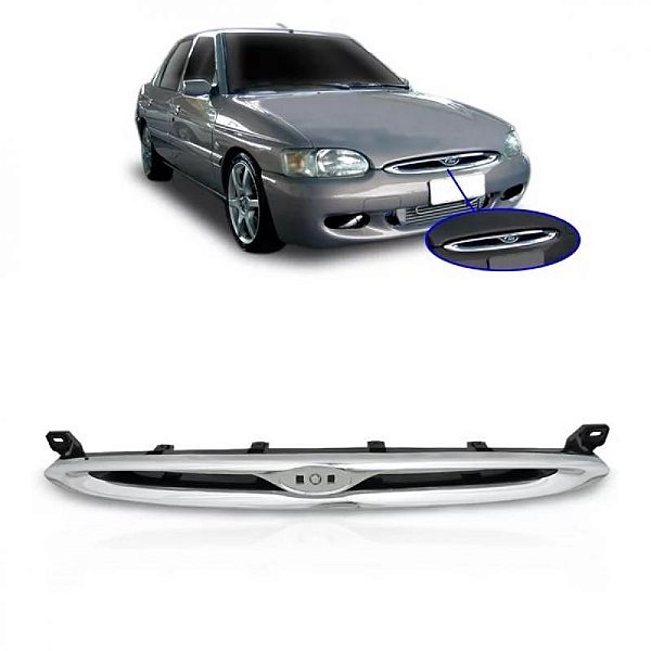 Grade do radiador escort ford de 1997 a 2002 cromada versão zetec