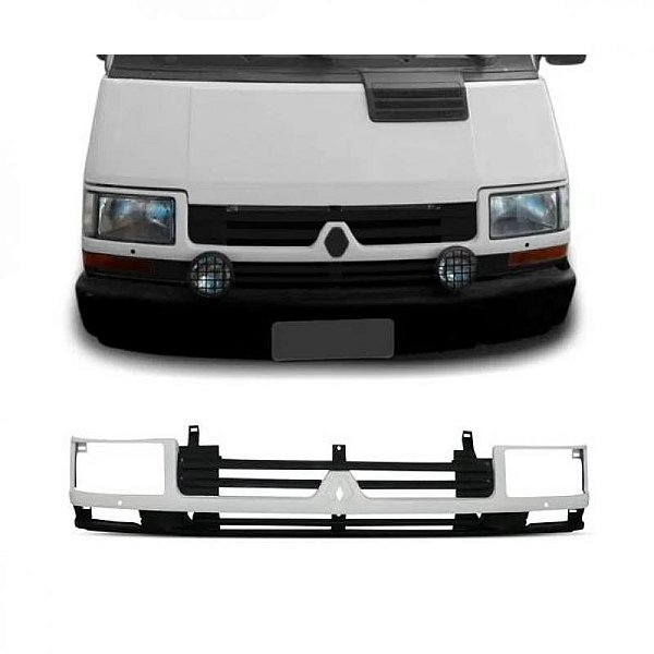 Grade do radiador trafic renault de 1993 a 2002 dianteira preto e branco