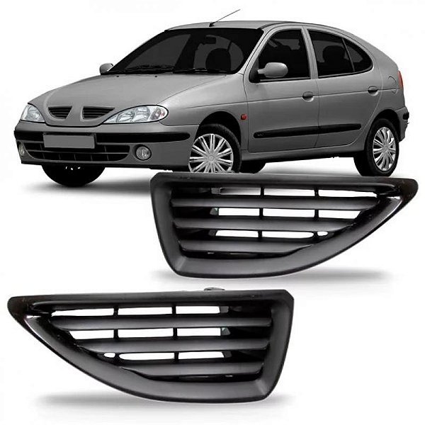 Grade do radiador megane renault de 2000 a 2006 lado esquerdo preta