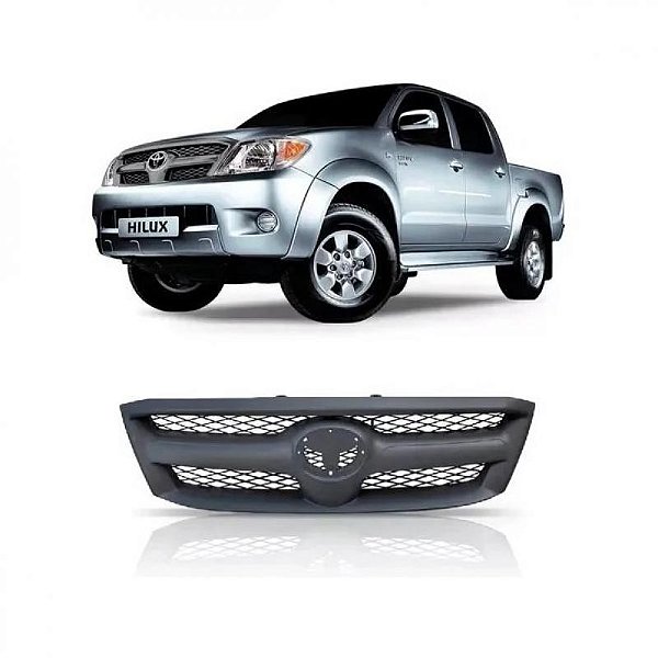 Grade do radiador hilux toyota de 2005 a 2008 cinza picape