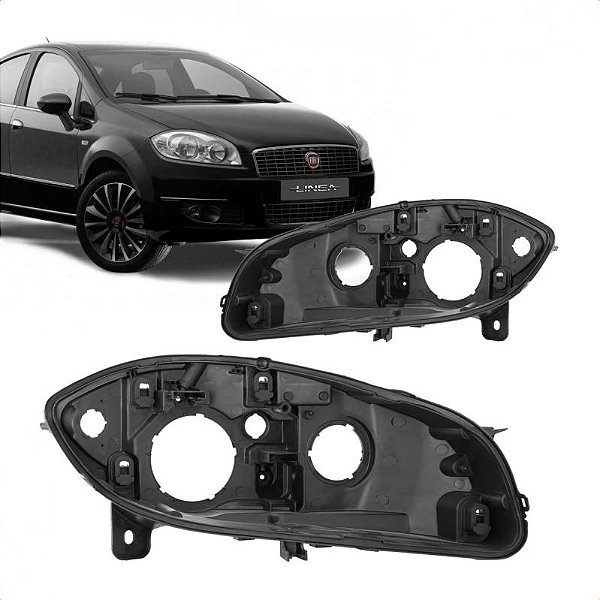 Carcaça de farol linea fiat de 2008 a 2016 lado esquerdo