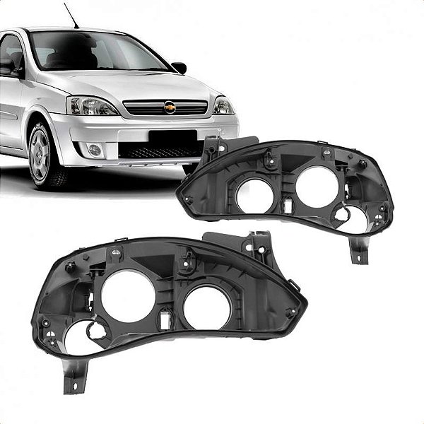 Carcaça de farol corsa chevrolet de 2003 a 2012 lado esquerdo arteb