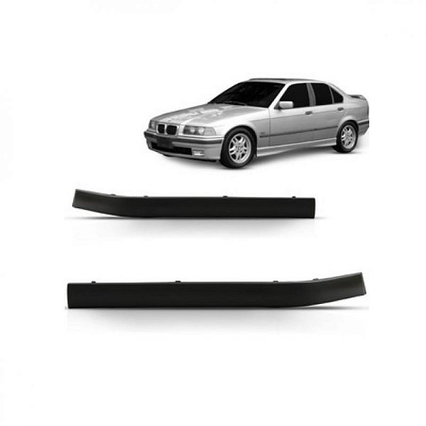 Moldura inferior para choque série 3 bmw de 1999 a 2001 dianteira lado esquerdo sedan